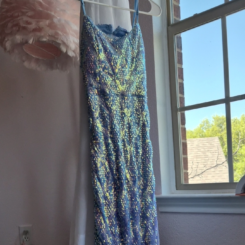 Iridescent Sequin Mini Dress